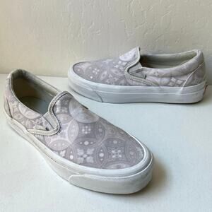 Vans x Kith 10th Anniversary OG Classic Slip-On LX Shoes Gray Unisex W7/M5.5